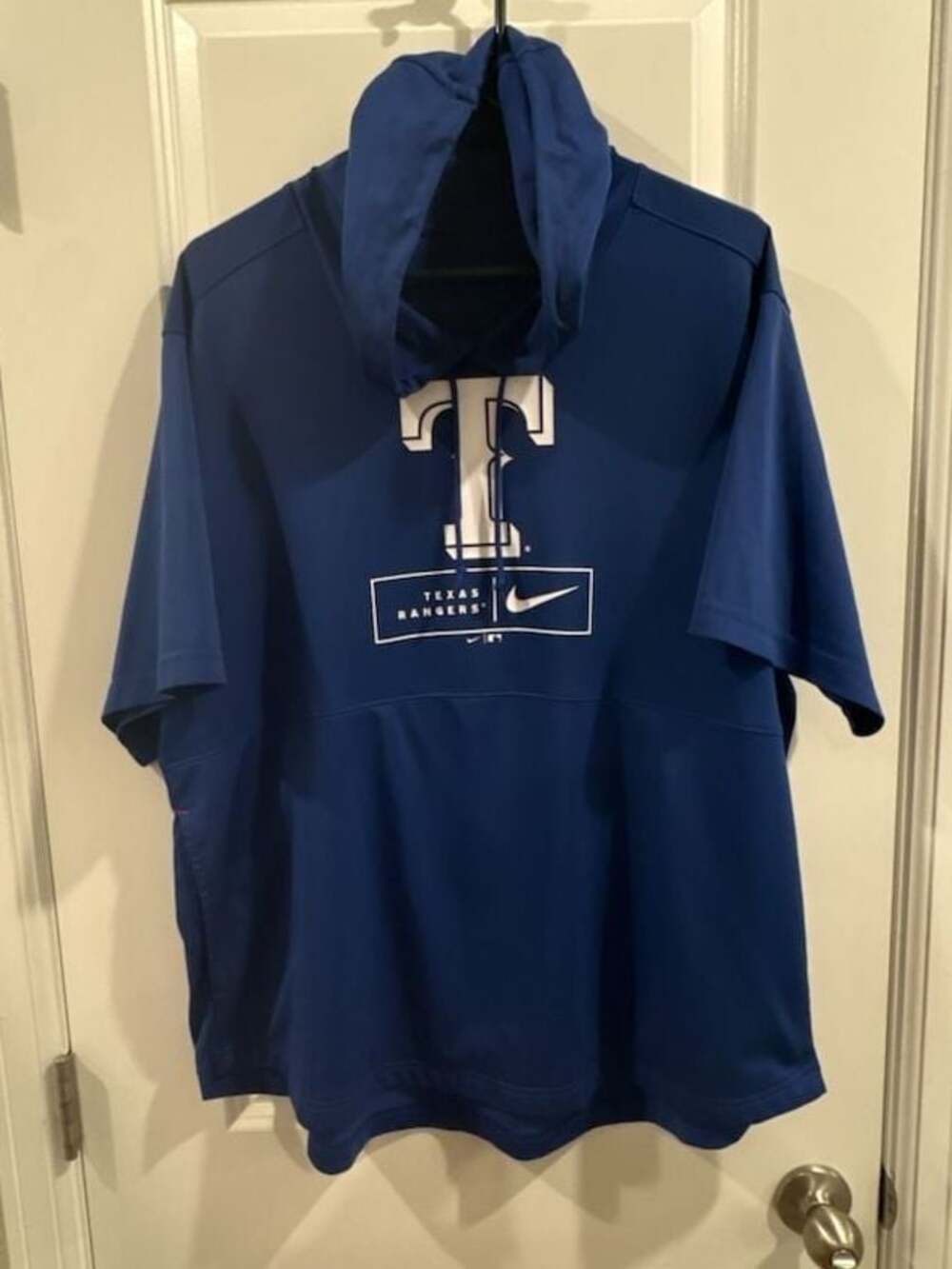 Nike Men's Texas Rangers MLB Dri-FIT Short Sleeve Pullover Hoodie XXL